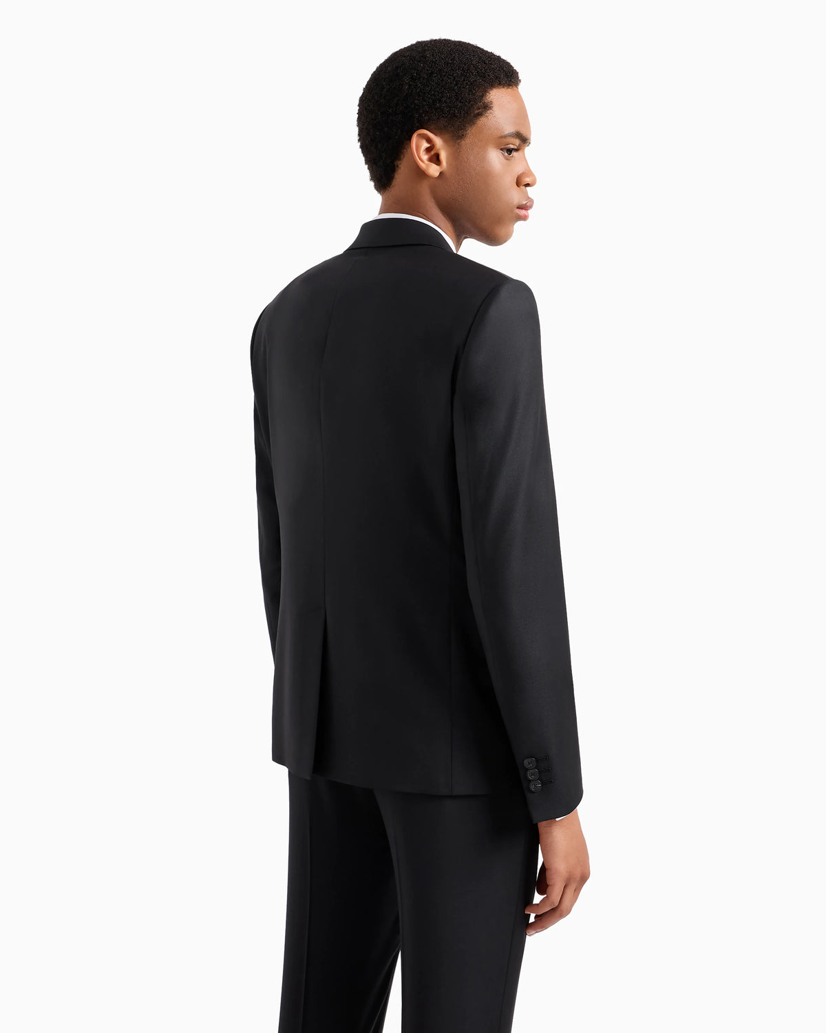 Slim fit single-breasted jacket in virgin wool Essential