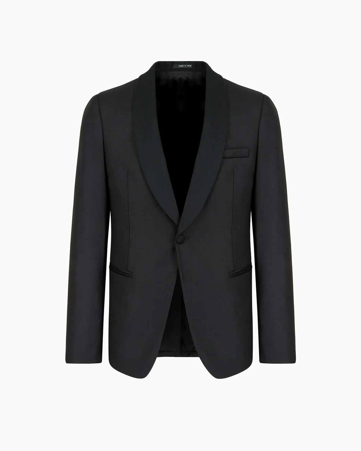 Satin lapel jacket in worsted virgin wool Essential