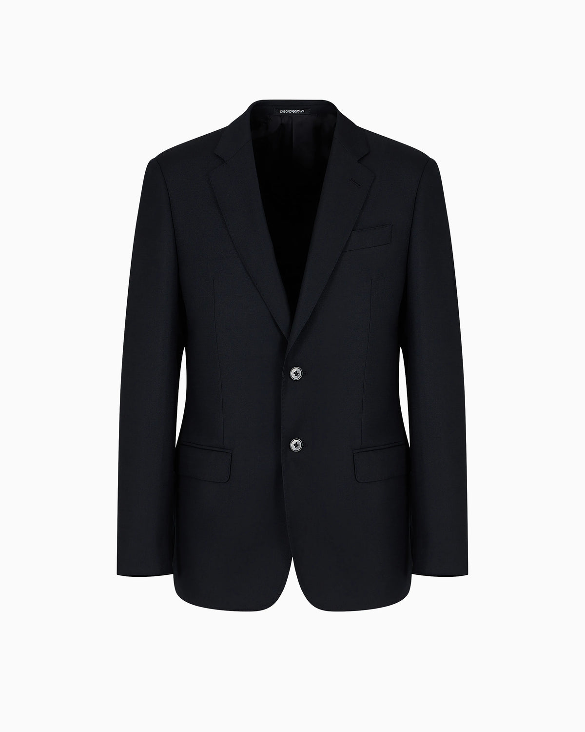 Comfort-fit single-breasted jacket in virgin-wool hopsack