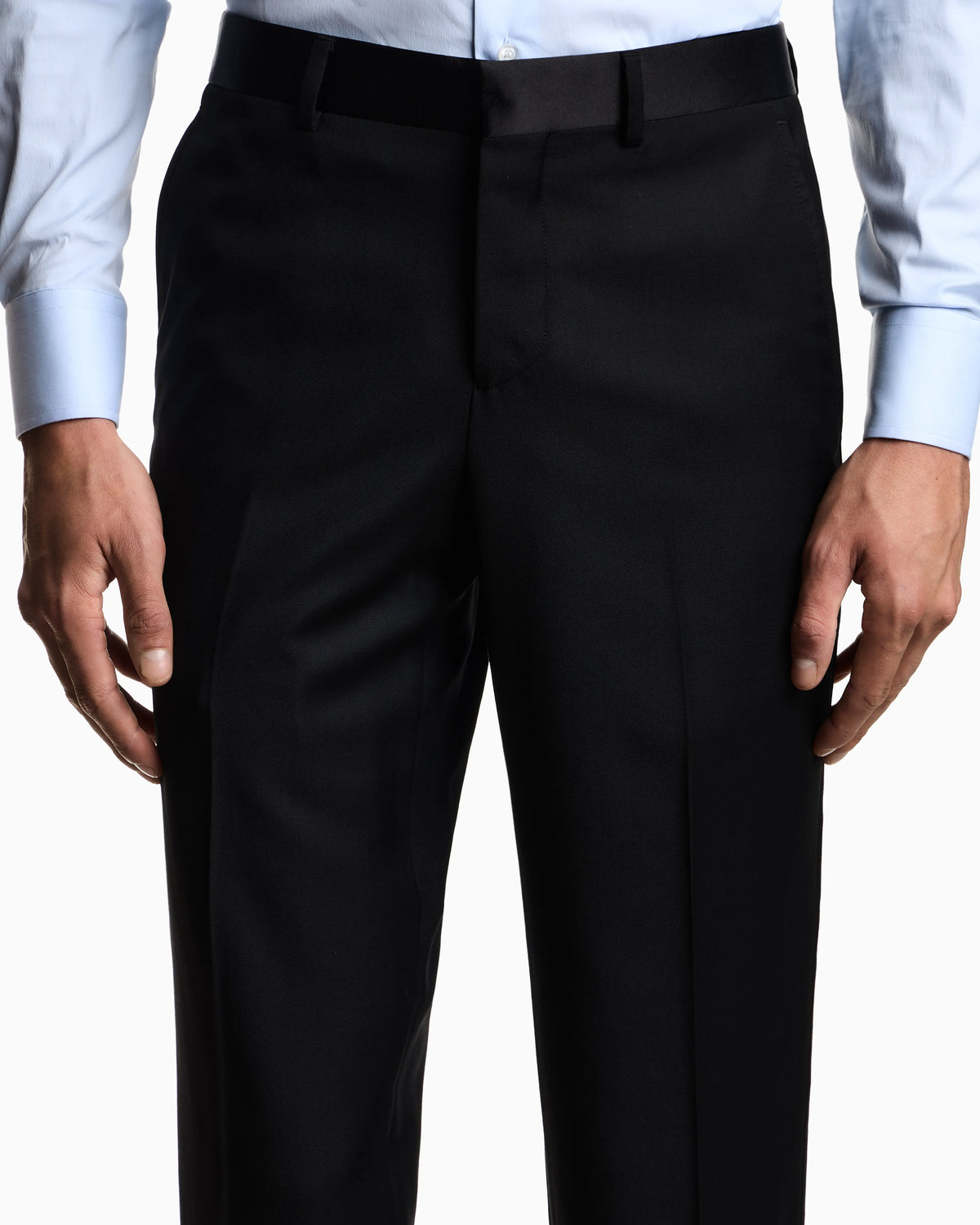 Worsted trousers Essential in virgin wool with straight cut
