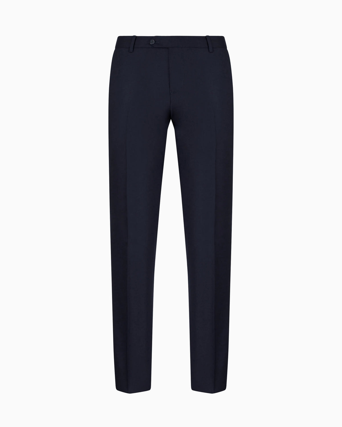 Slim fit virgin wool trousers with crease Essential