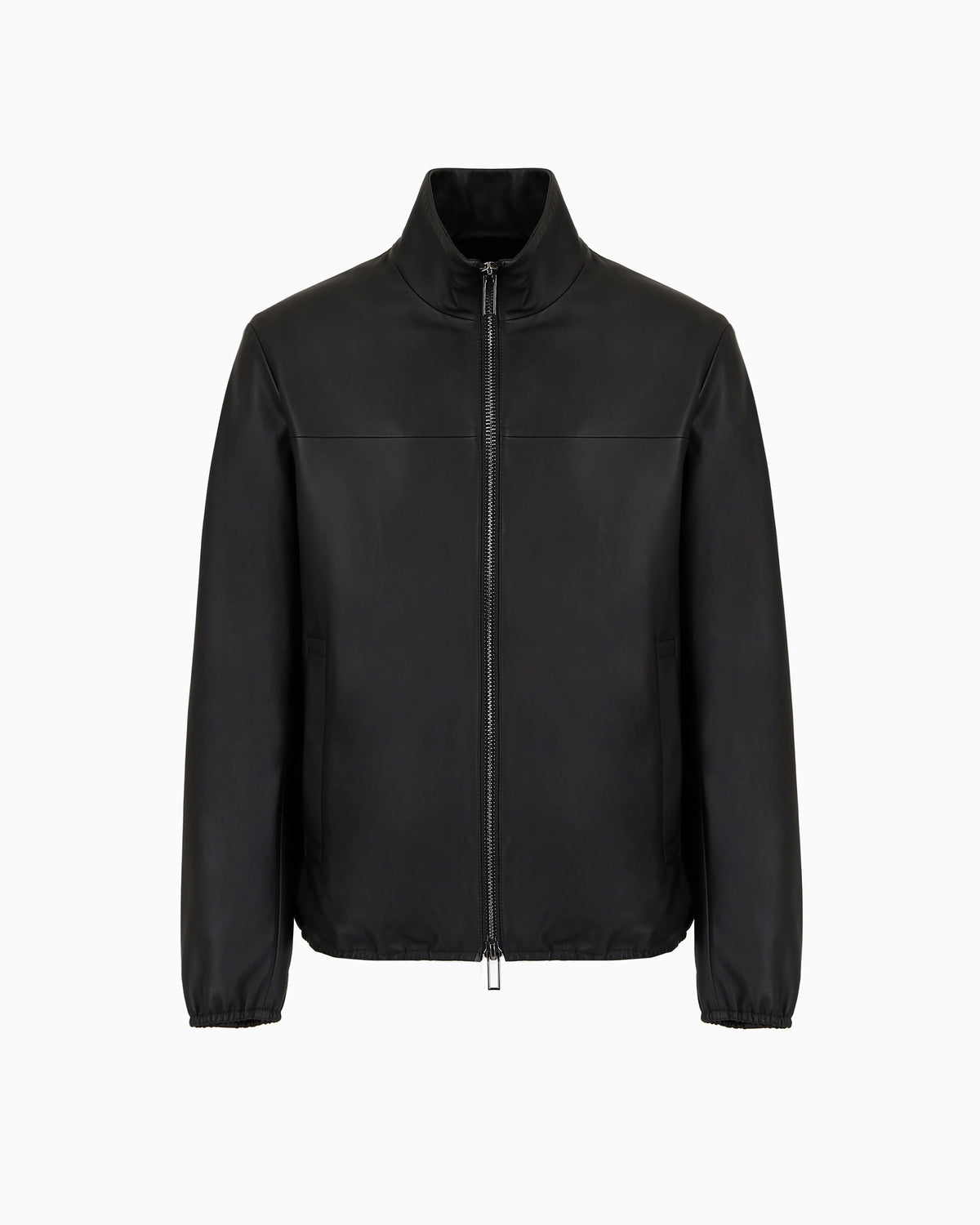 Semi-aniline nappa lambskin blouson with full-length zip
