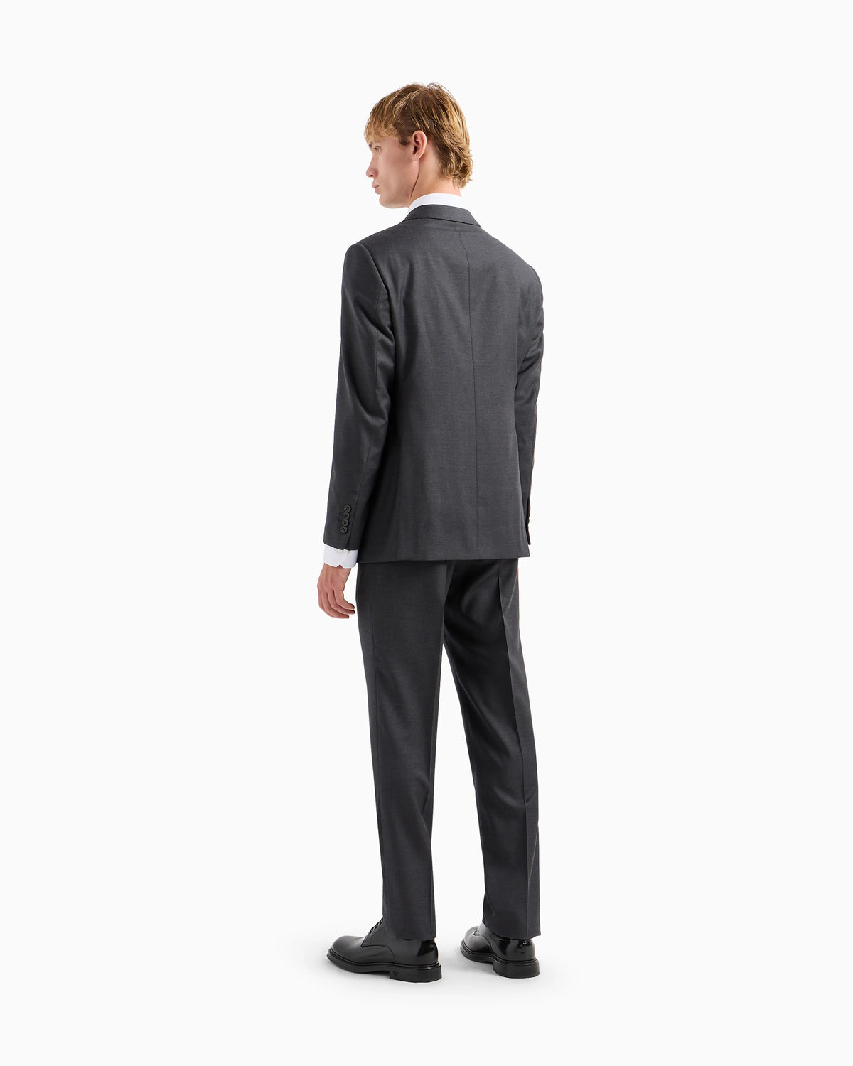 Single-breasted suit in fresh wool canvas