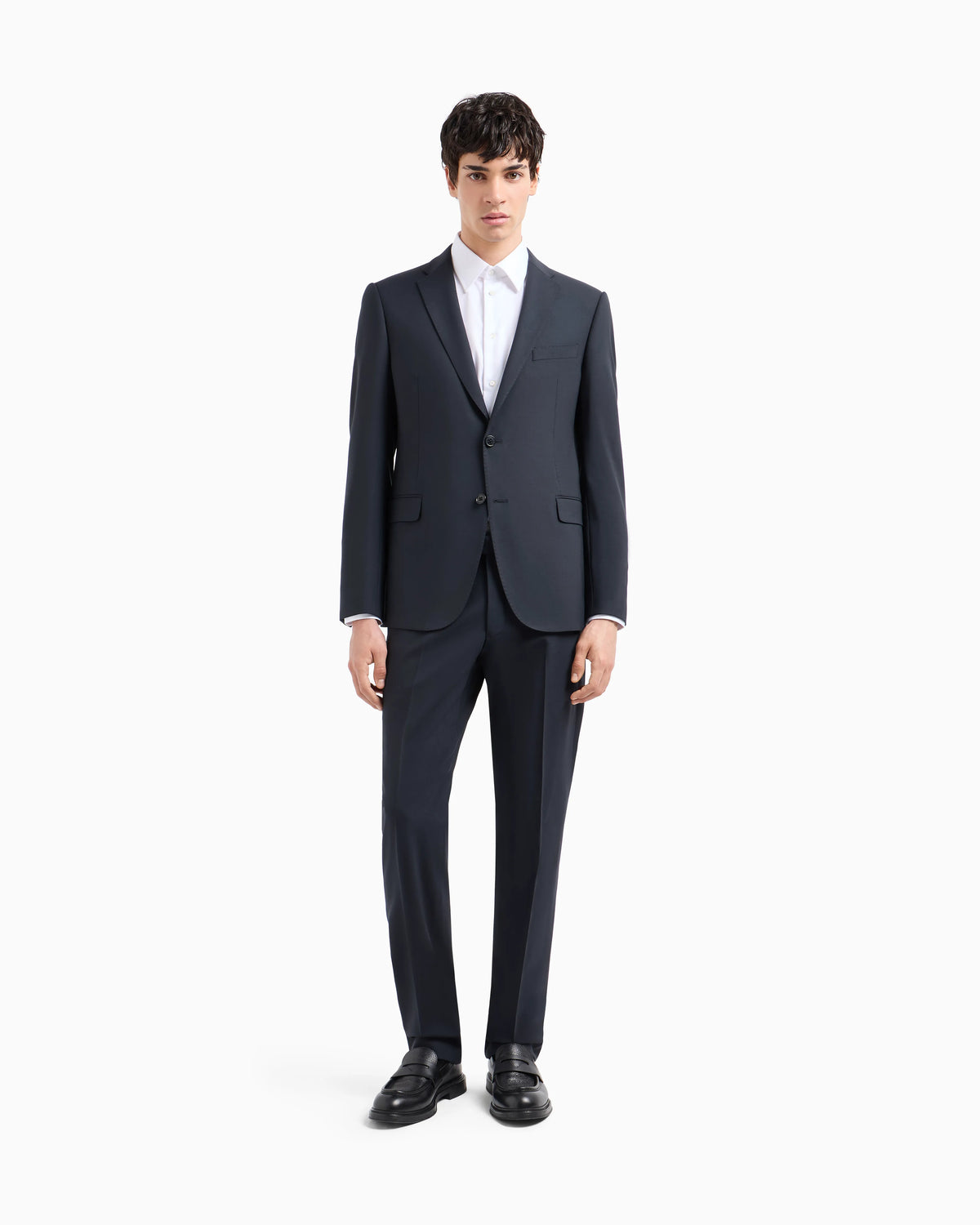 Business suit in slim-fit stretch virgin wool Essential