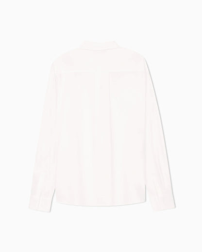 Pleated back shirt Essential in silk crepe de chine