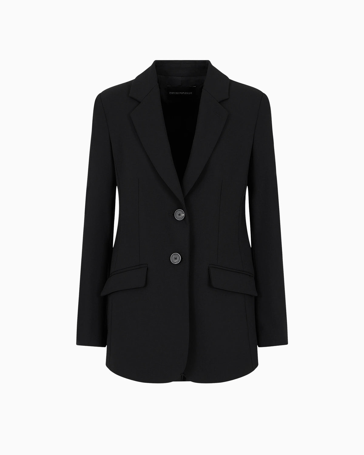 Jacket with lapels in grain de poudre wool