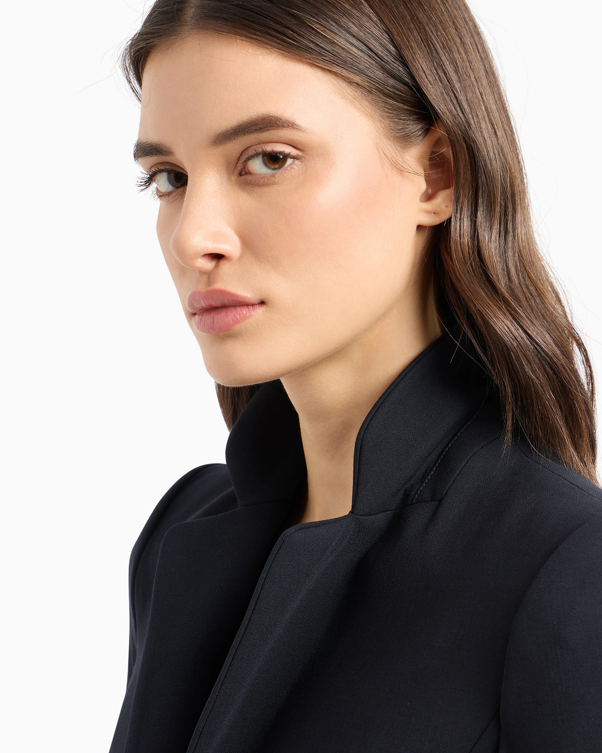 Wool single-breasted jacket in grain de poudre Essential