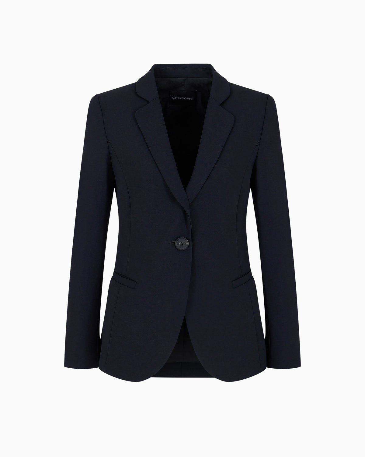 Wool single-breasted jacket in grain de poudre Essential