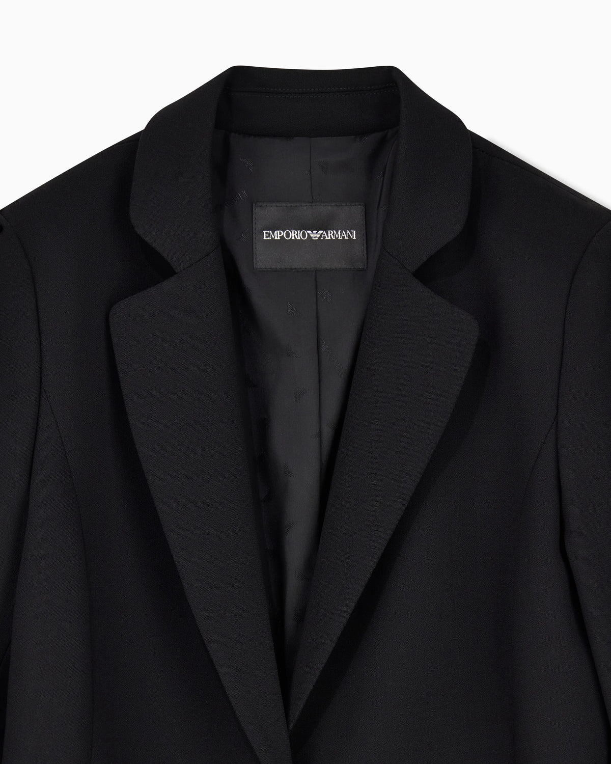 Wool single-breasted jacket in grain de poudre Essential