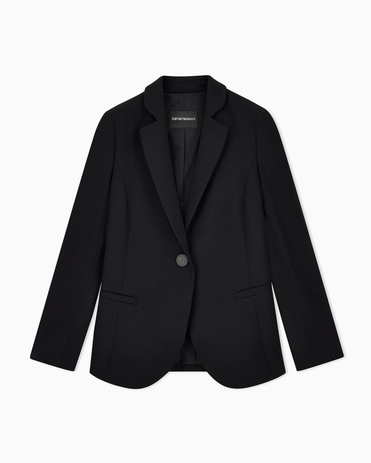 Wool single-breasted jacket in grain de poudre Essential