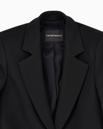 Cady crepe jacket with lapels in a slim fit Essential