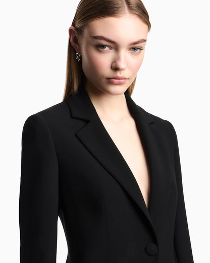 Cady crepe jacket with lapels in a slim fit Essential