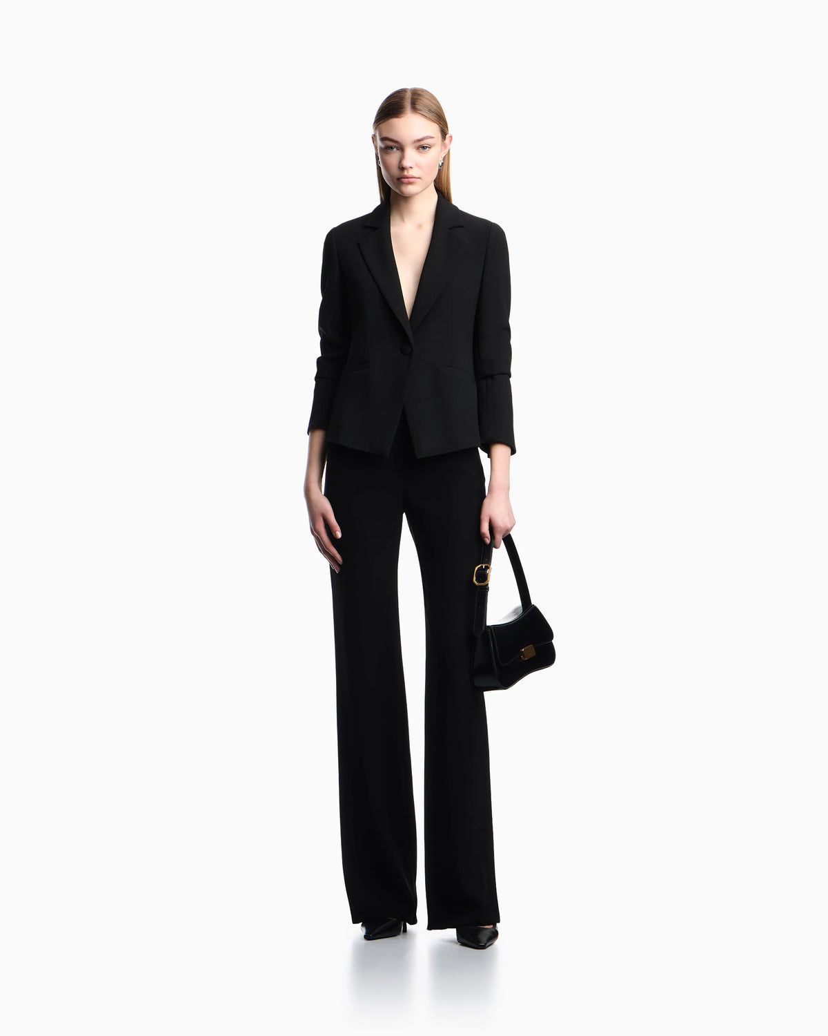 Cady crepe jacket with lapels in a slim fit Essential