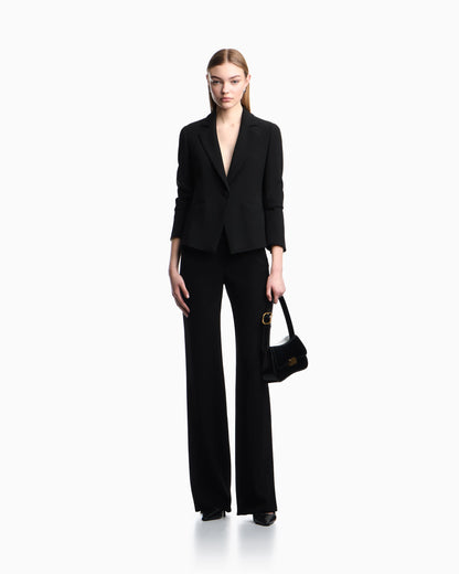 Cady crepe jacket with lapels in a slim fit Essential