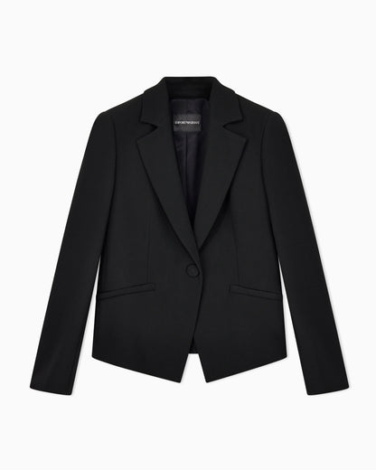 Cady crepe jacket with lapels in a slim fit Essential