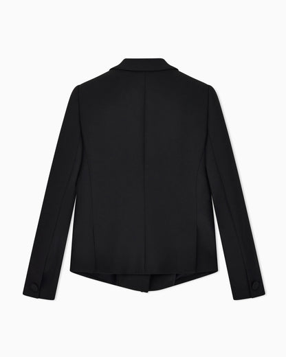 Cady crepe jacket with lapels in a slim fit Essential