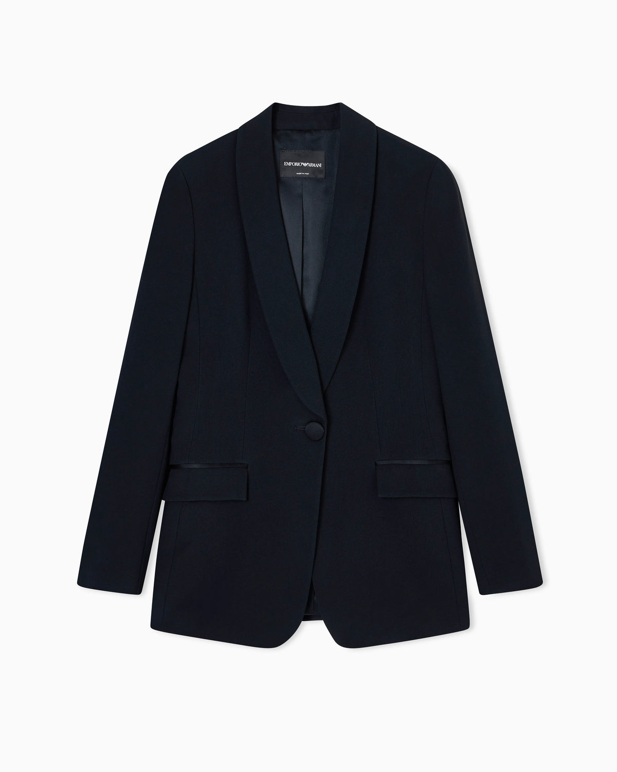 Satin blazer in a single-breasted cut with pockets Essential