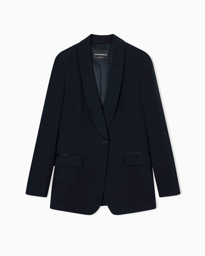Satin blazer in a single-breasted cut with pockets Essential