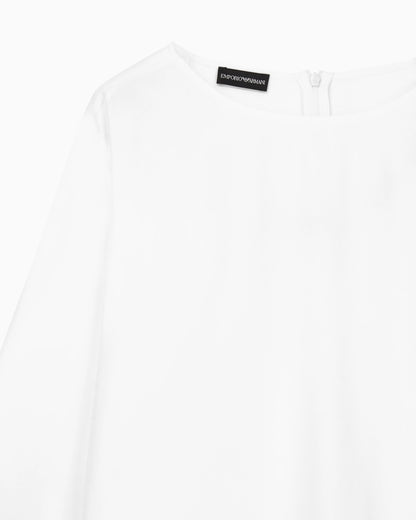 Envers satin blouse with 3/4 sleeves and zip Essential