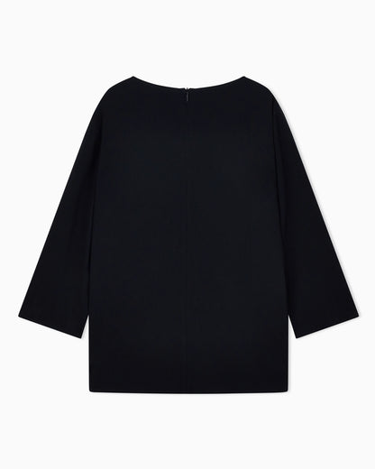 Envers satin blouse with 3/4 sleeves and zip Essential