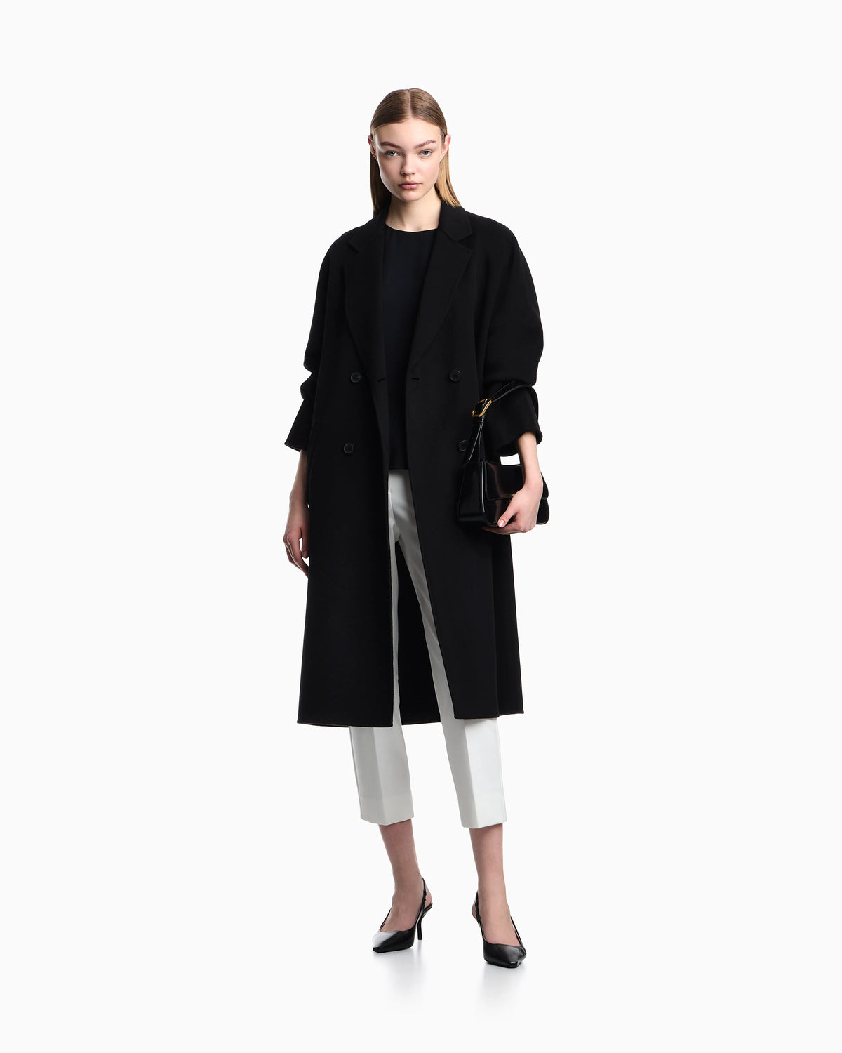 Envers satin blouse with 3/4 sleeves and zip Essential