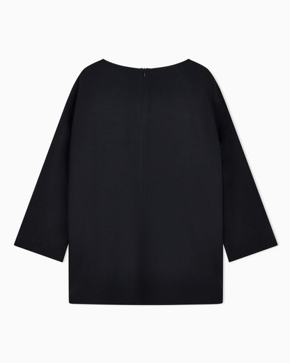 Envers satin blouse with 3/4 sleeves and zip Essential