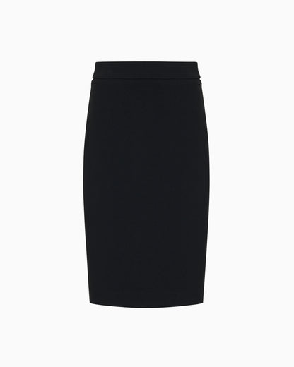 Pencil midi skirt in crepe cady