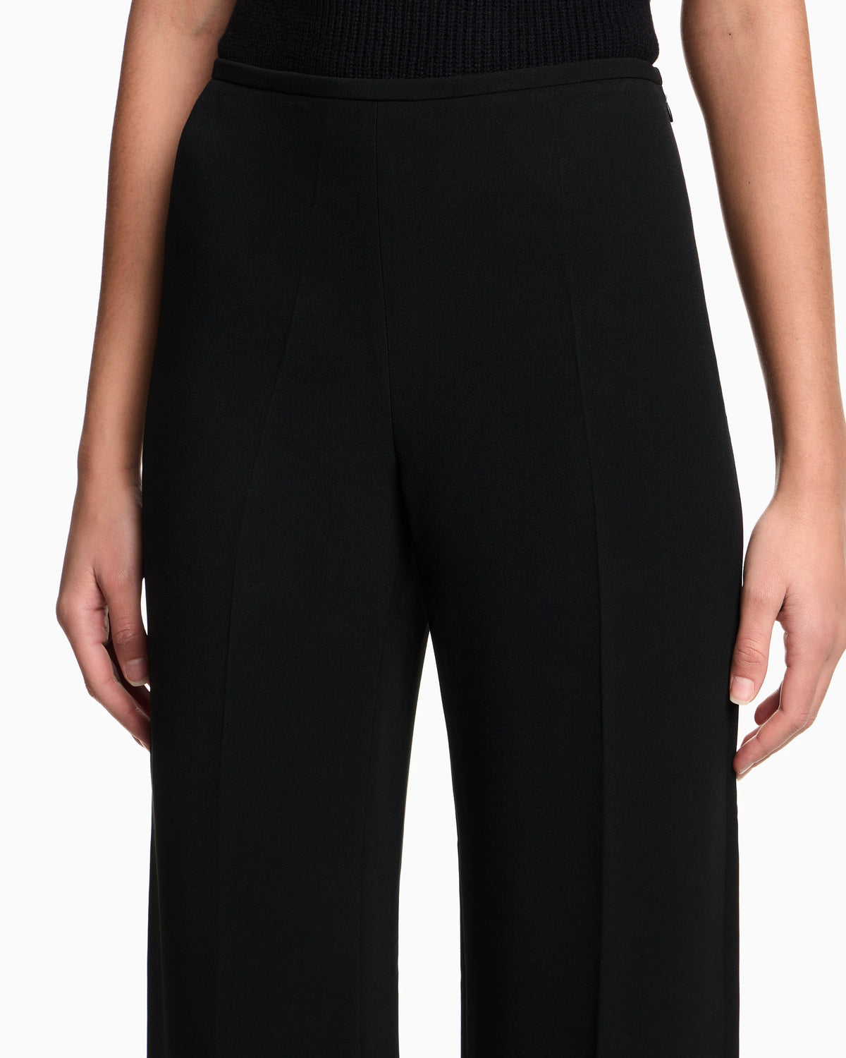 Palazzo trousers Essential in viscose crepe with high waist