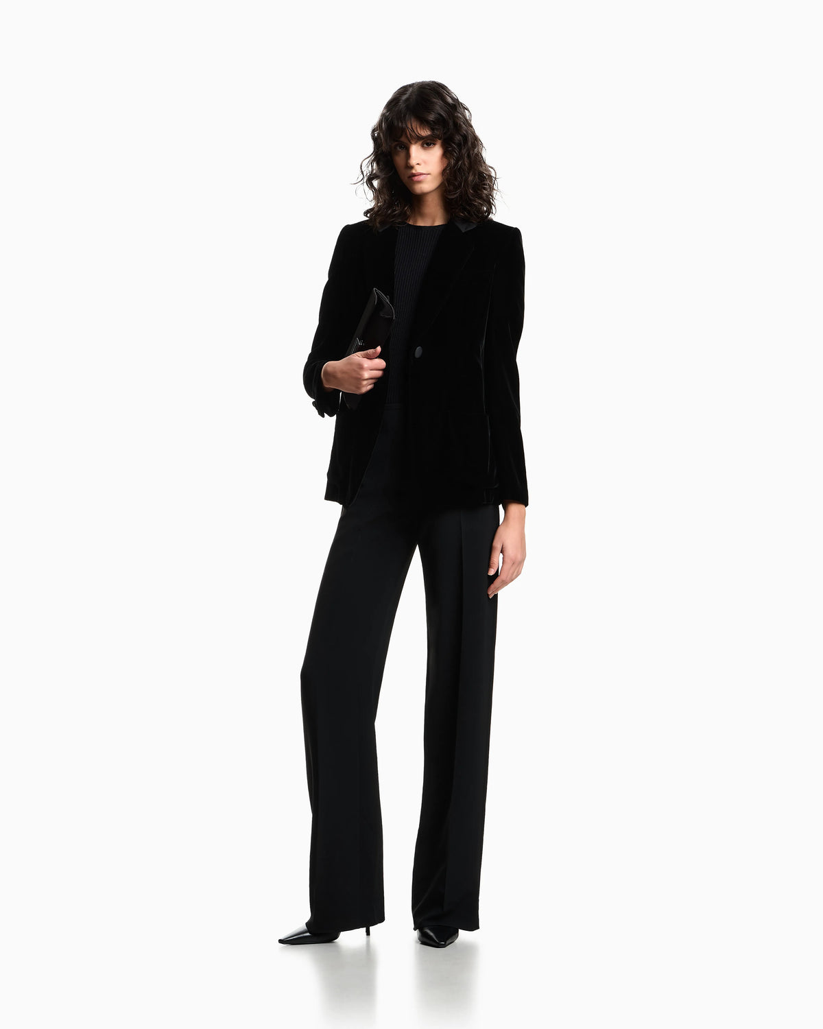 Palazzo trousers Essential in viscose crepe with high waist