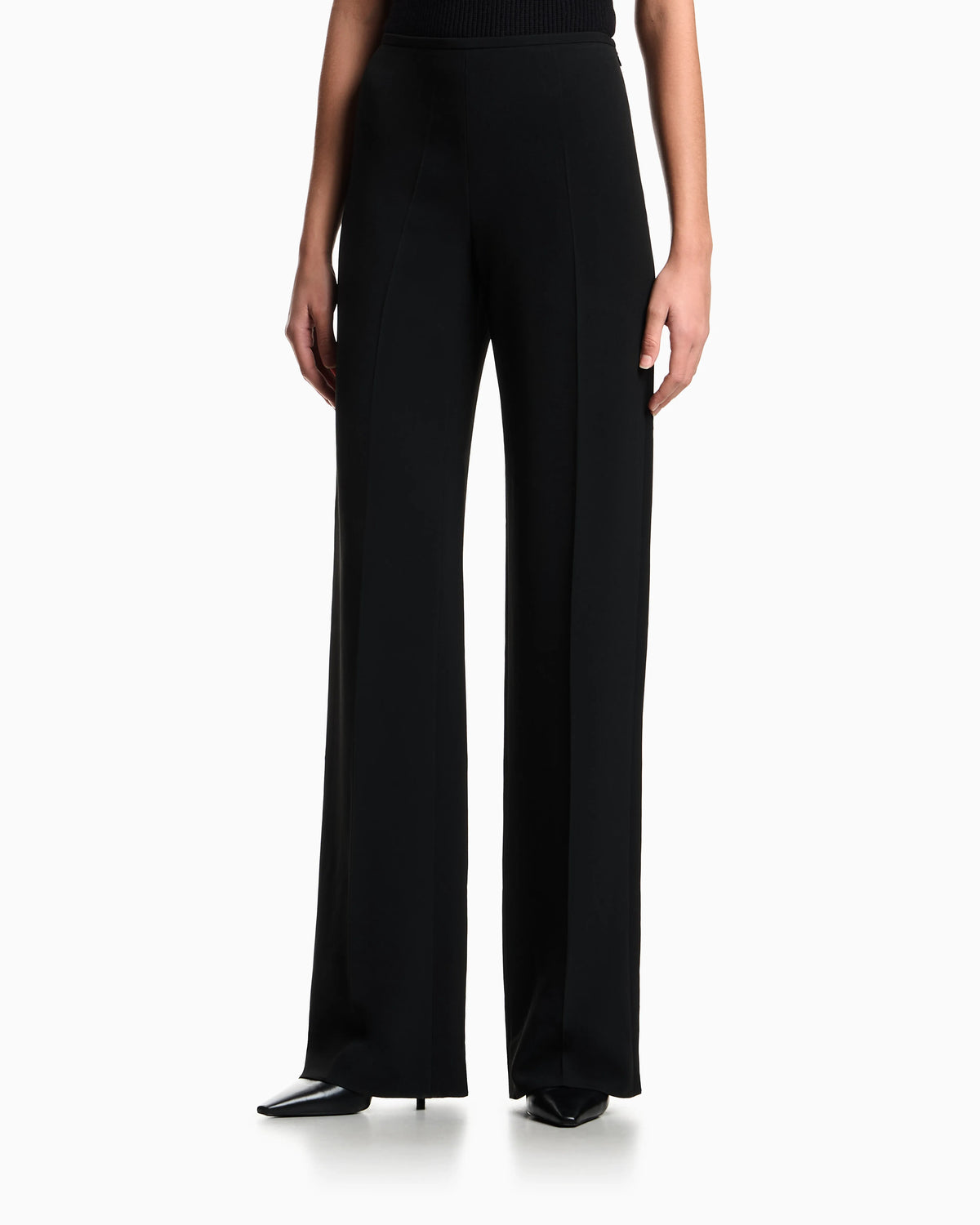 Palazzo trousers Essential in viscose crepe with high waist