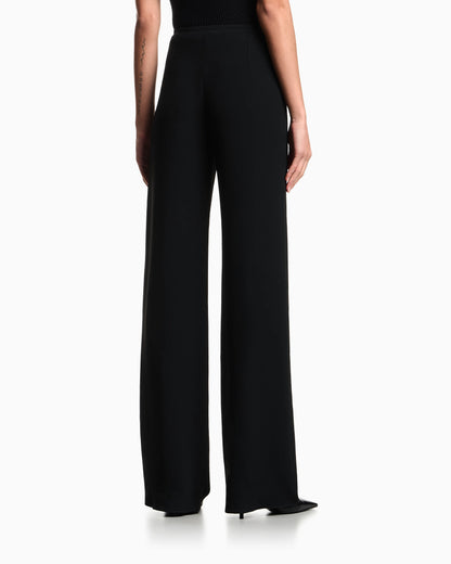 Palazzo trousers Essential in viscose crepe with high waist