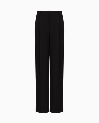 Trousers with pleats and a high waist in wool Essential