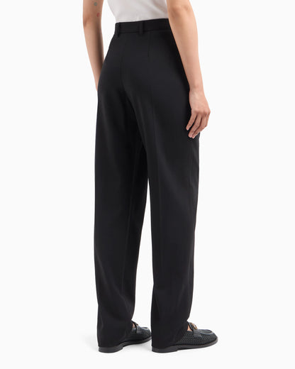 Trousers with pleats and a high waist in wool Essential