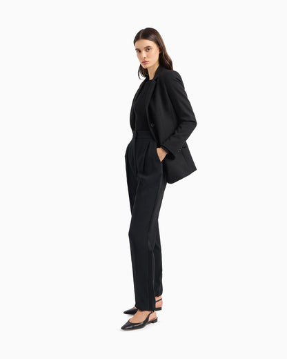 Envers-satin trousers with pleats