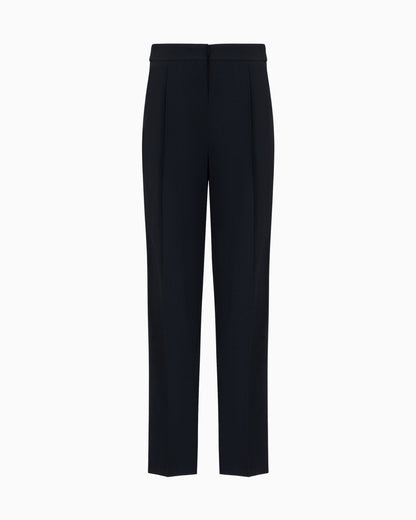Envers-satin trousers with pleats