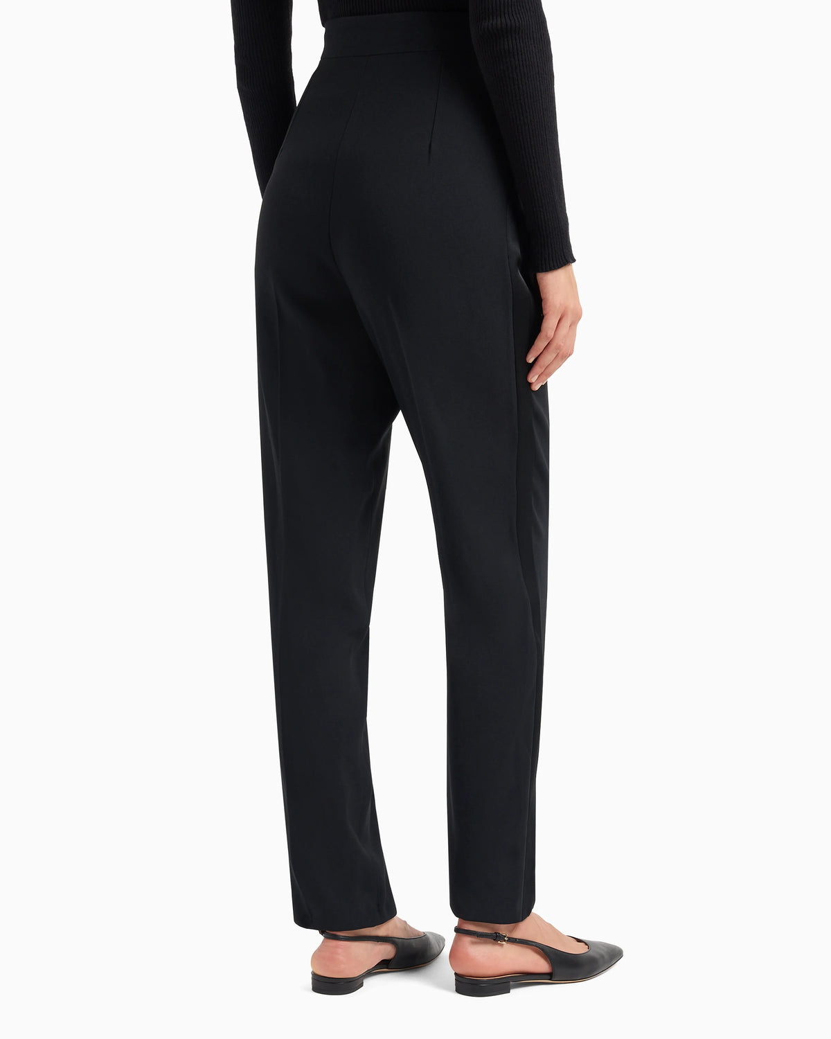 Envers-satin trousers with pleats