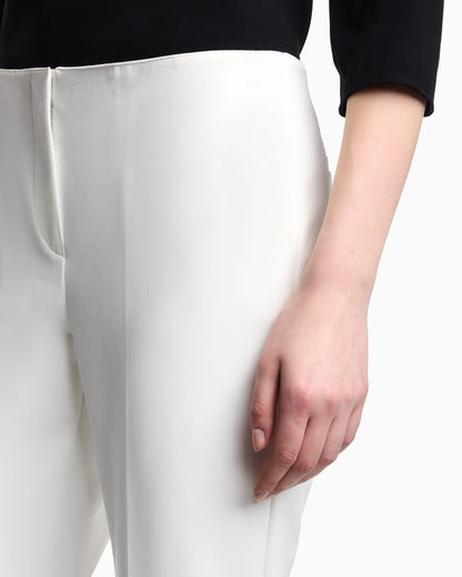 High-waisted trousers in stretch cotton gabardine Essential