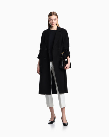 High-waisted trousers in stretch cotton gabardine Essential