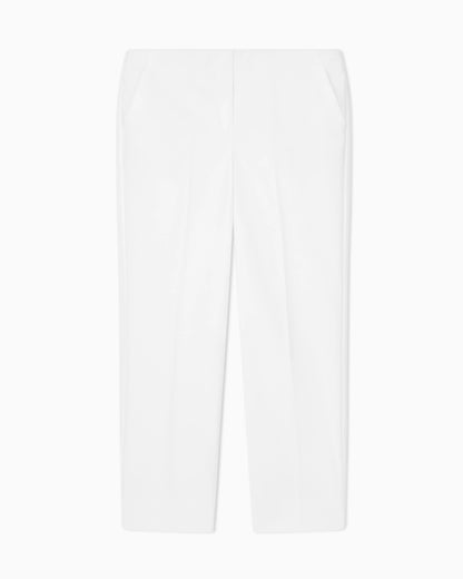 High-waisted trousers in stretch cotton gabardine Essential