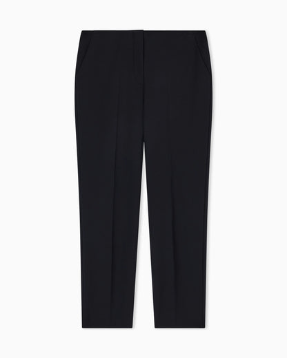 High-waisted trousers in stretch cotton gabardine Essential