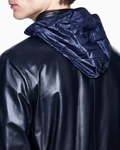 Nappa leather blouson with zip