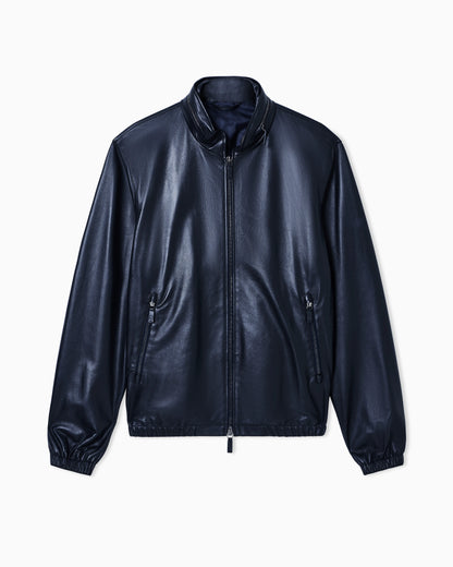 Nappa leather blouson with zip