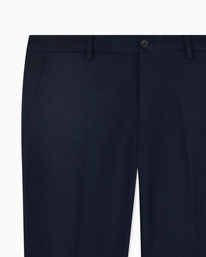 Stretch cashmere and cotton trousers