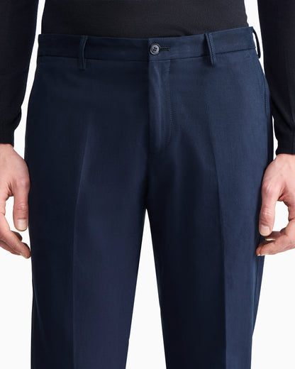 Stretch cashmere and cotton trousers