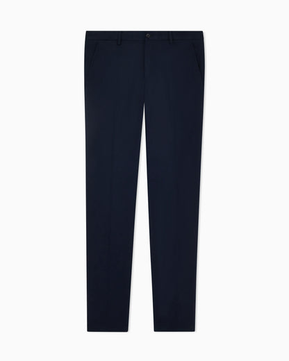 Stretch cashmere and cotton trousers