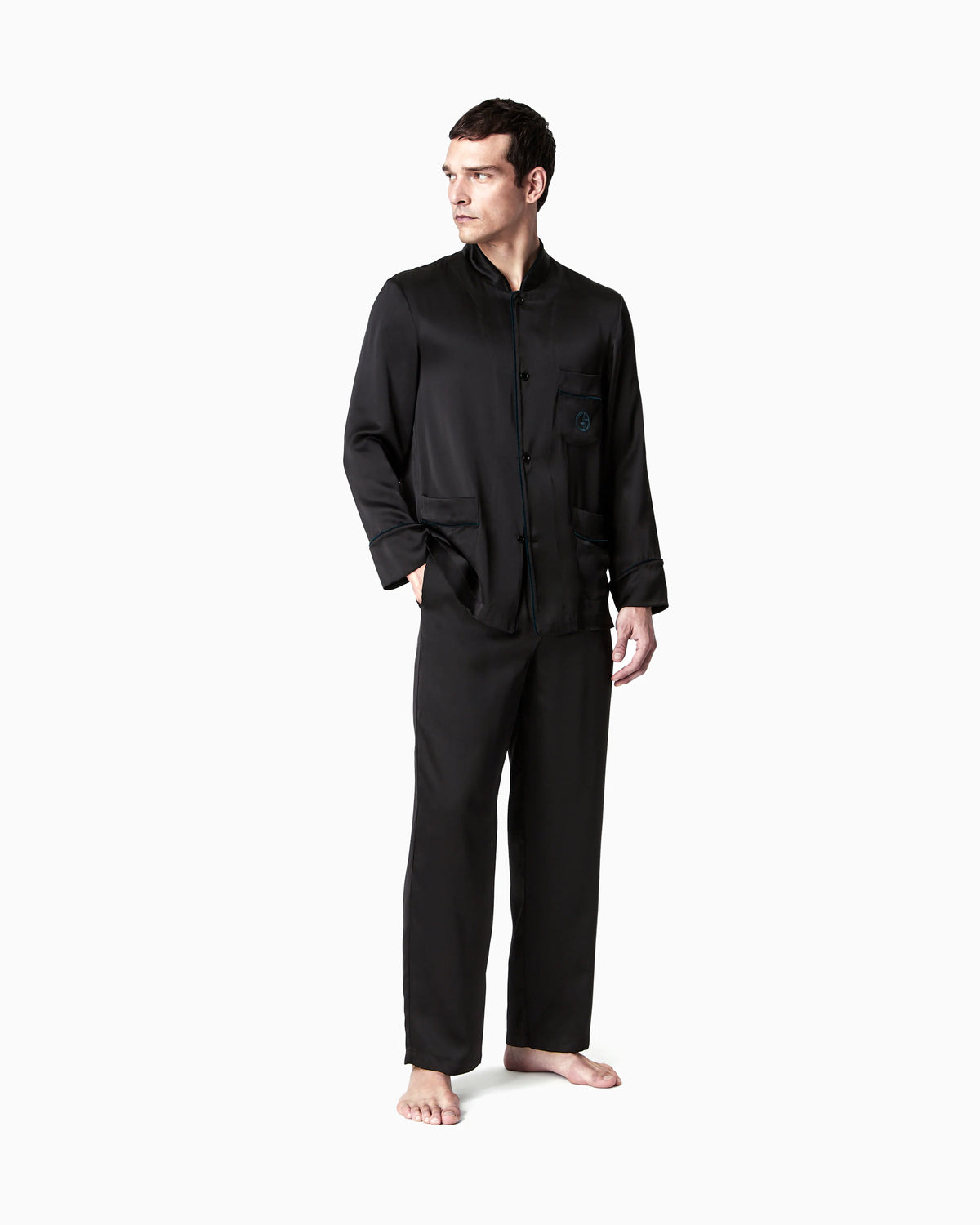 Silk monogrammed pyjamas