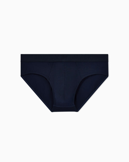 Stretch jersey briefs with logo band