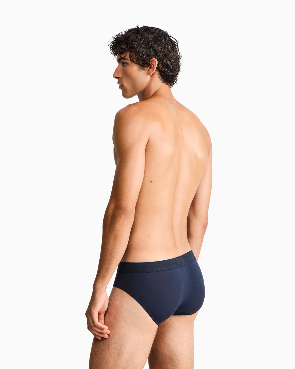 Stretch jersey briefs with logo band