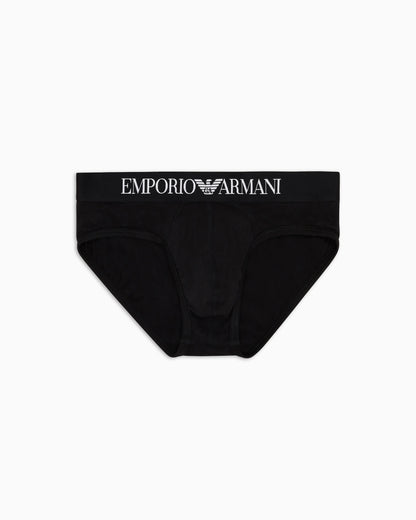 Basic briefs with logo waistband
