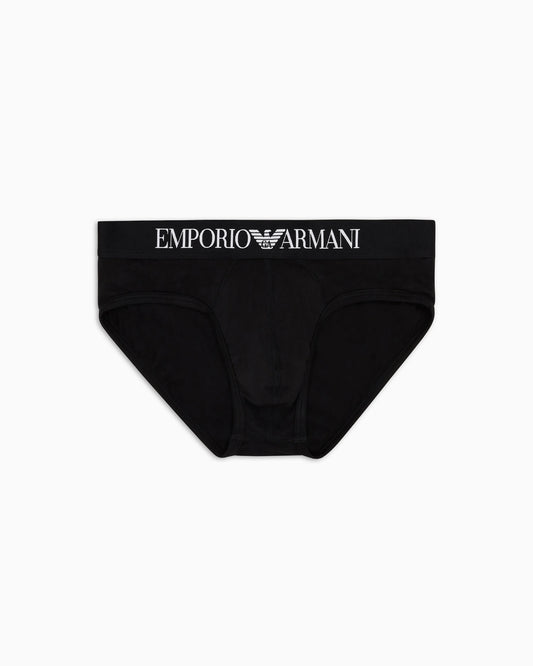 Basic briefs with logo waistband